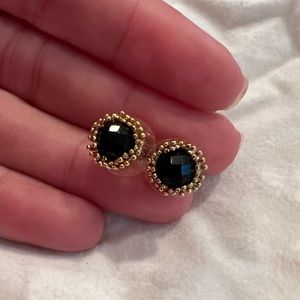 Vintage Kendra Scott black gold stud earrings